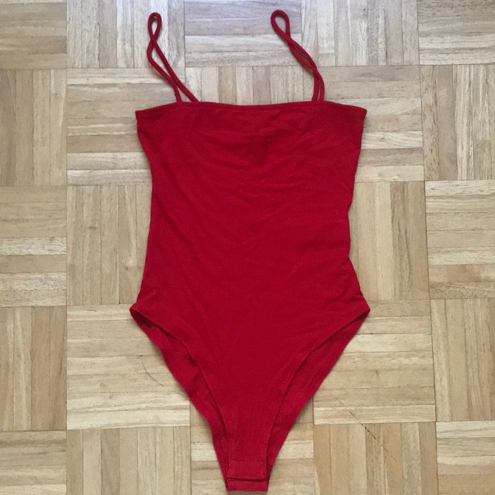 Forever 21 red cami bodysuit